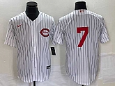 Men's Cincinnati Reds #7 Spencer Steer White 2022 Field of Dreams Cool Base Jersey,baseball caps,new era cap wholesale,wholesale hats